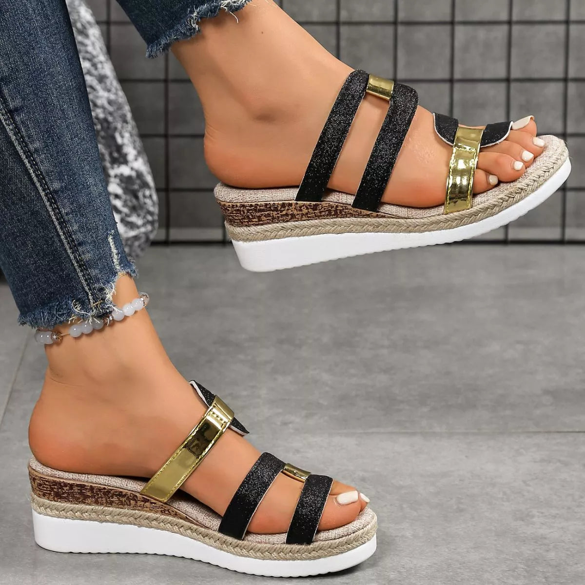 Open Toe Wedge Sandals