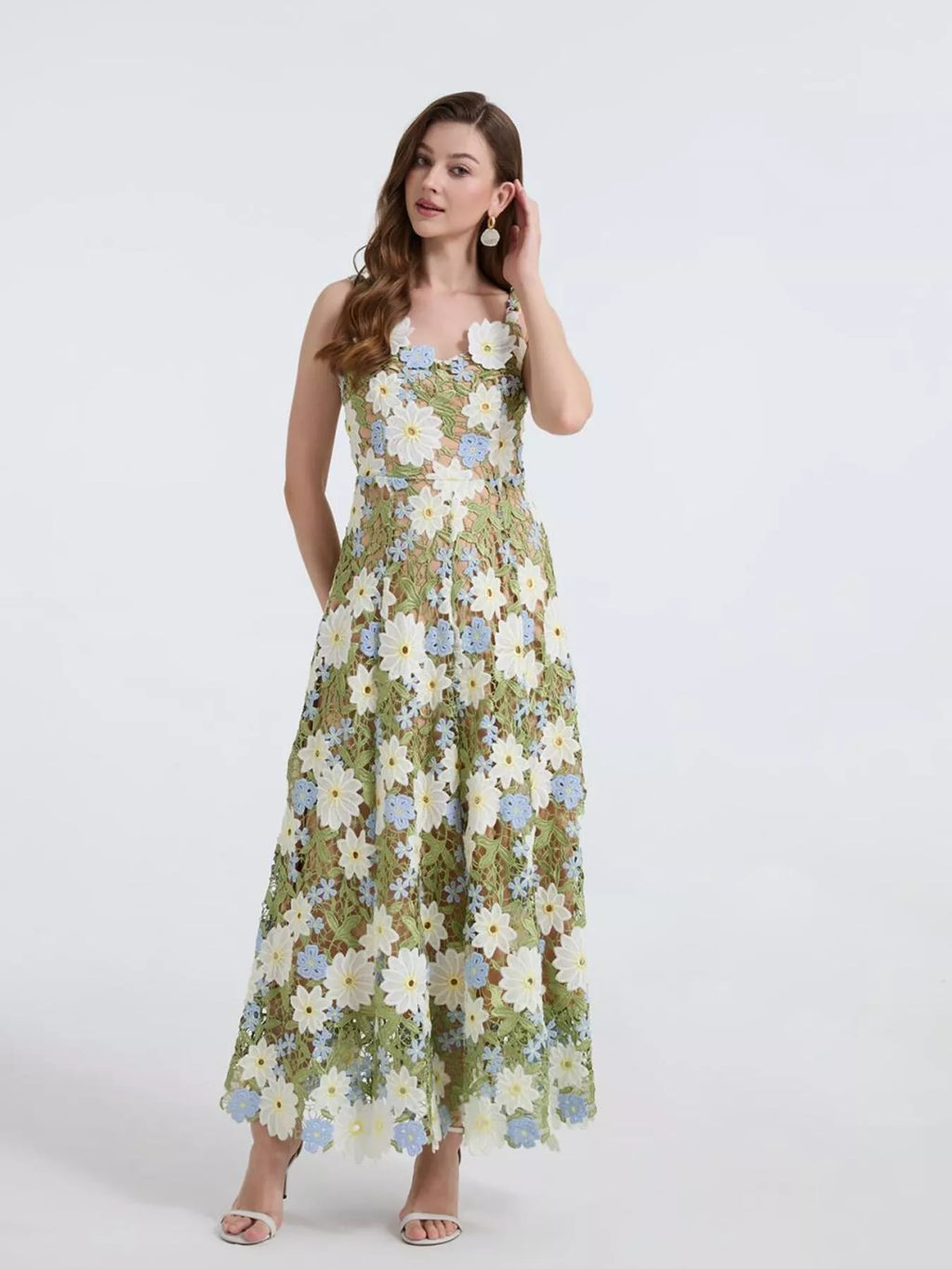 Floral Embroidered Maxi Dress
