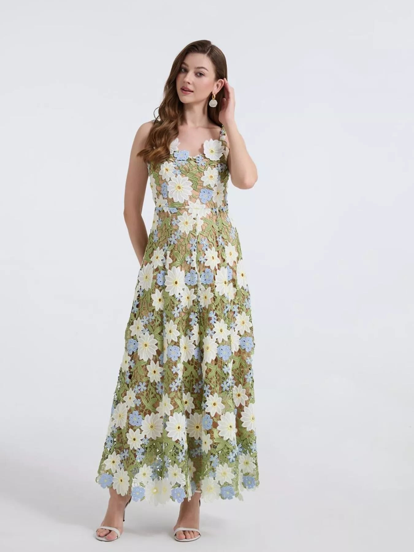 Floral Embroidered Maxi Dress
