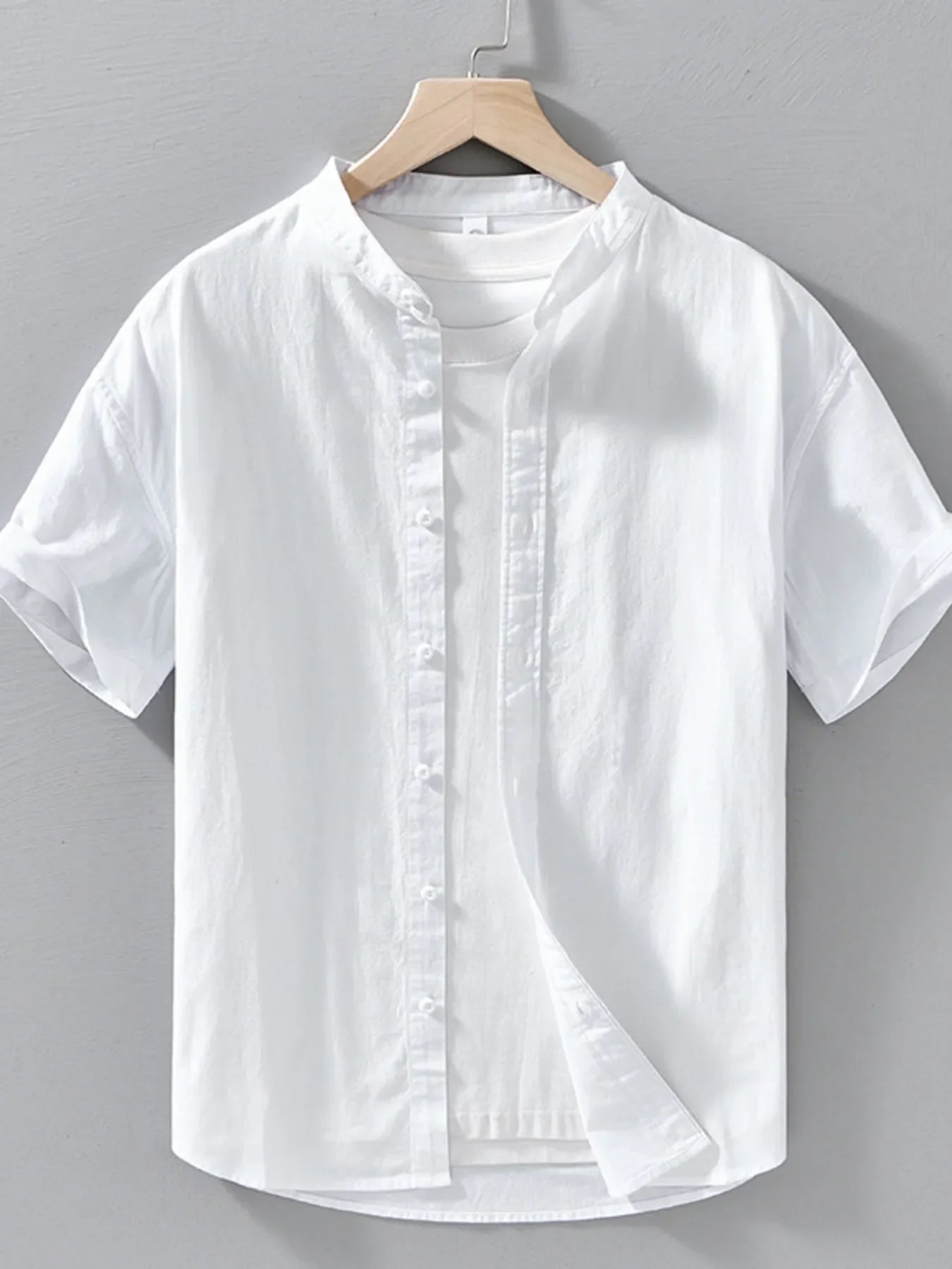 Men's Plus Size Button Up Short Sleeve Shirt