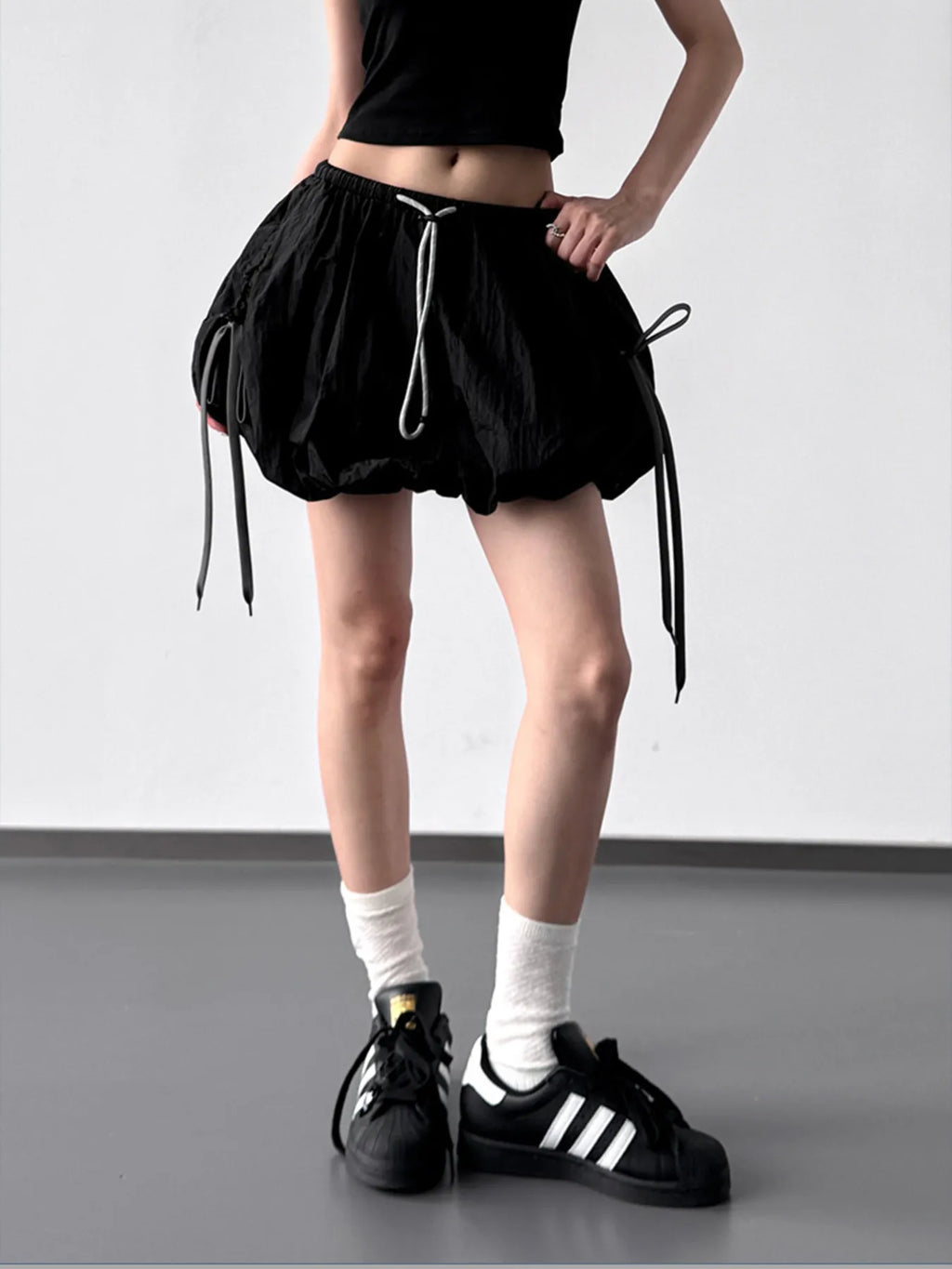 Bubble Drawstring Casual Shorts