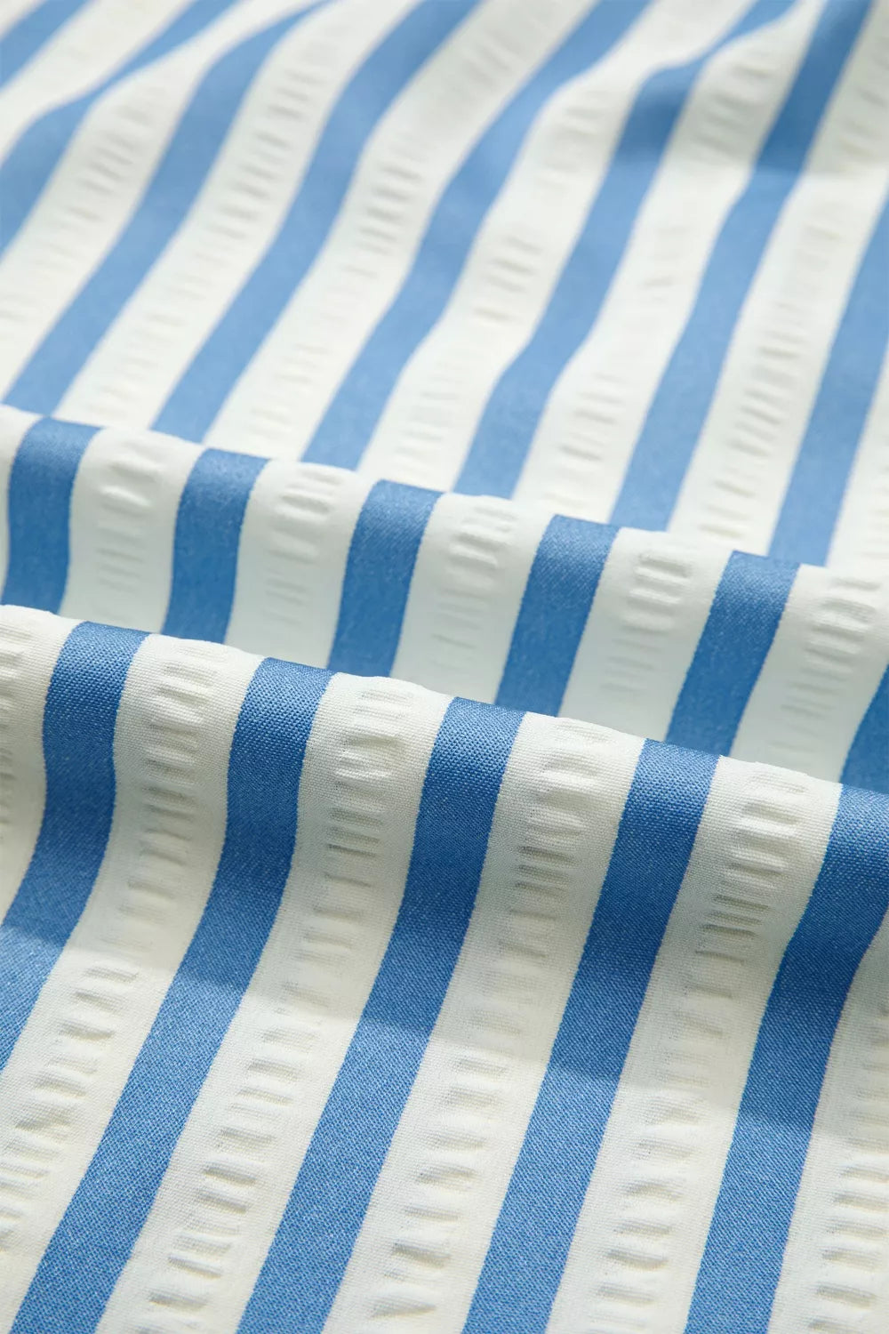 Stripe 3/4 Sleeve Collared Neck Blouse