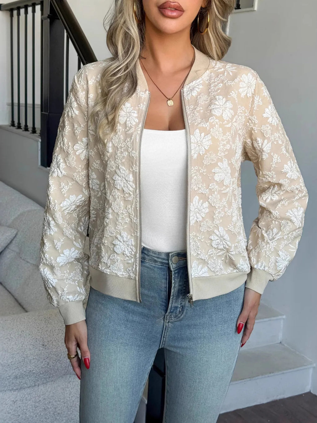 Zip Up Long Sleeve Jacket