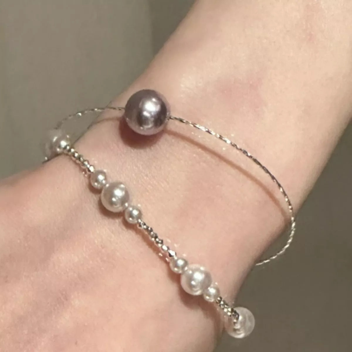 Pearl Bangle Bracelet