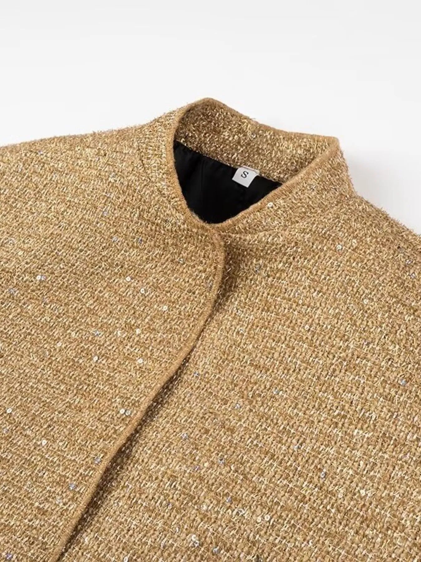 Sequin Long Sleeve Jacket with Pockets
