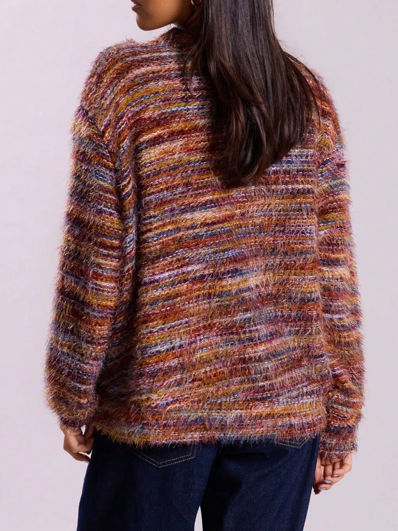 Textured Knit Button-Down Cardigan