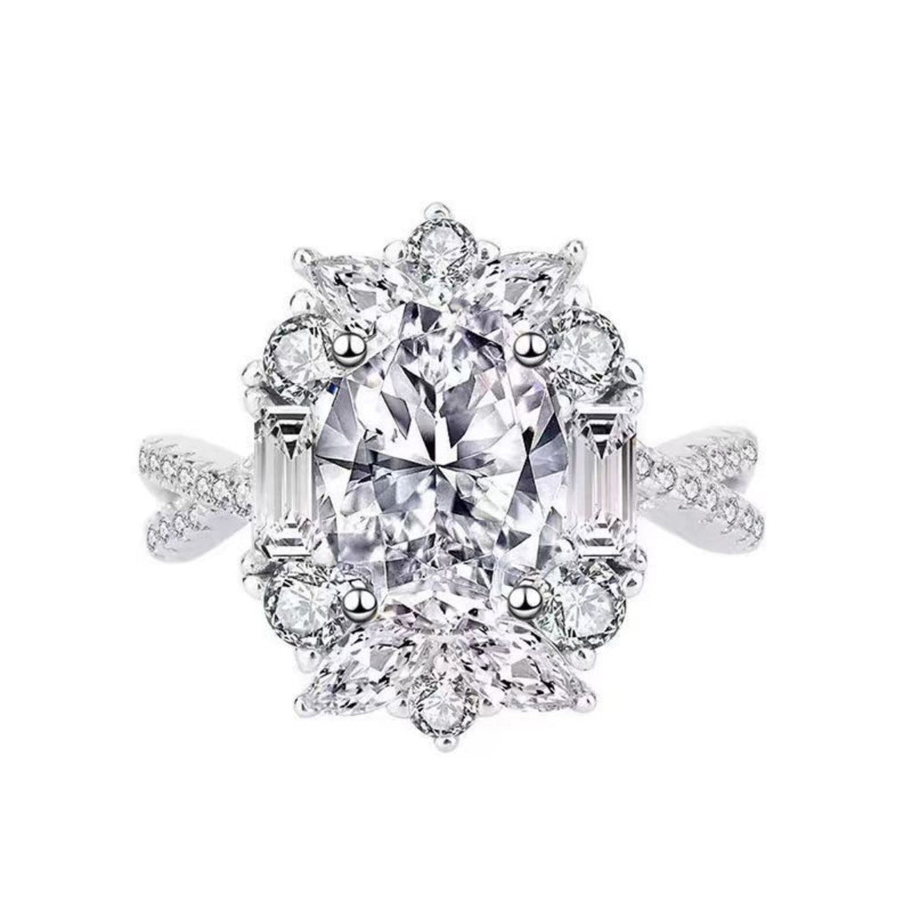 1 Carat Moissanite 925 Sterling Silver Ring