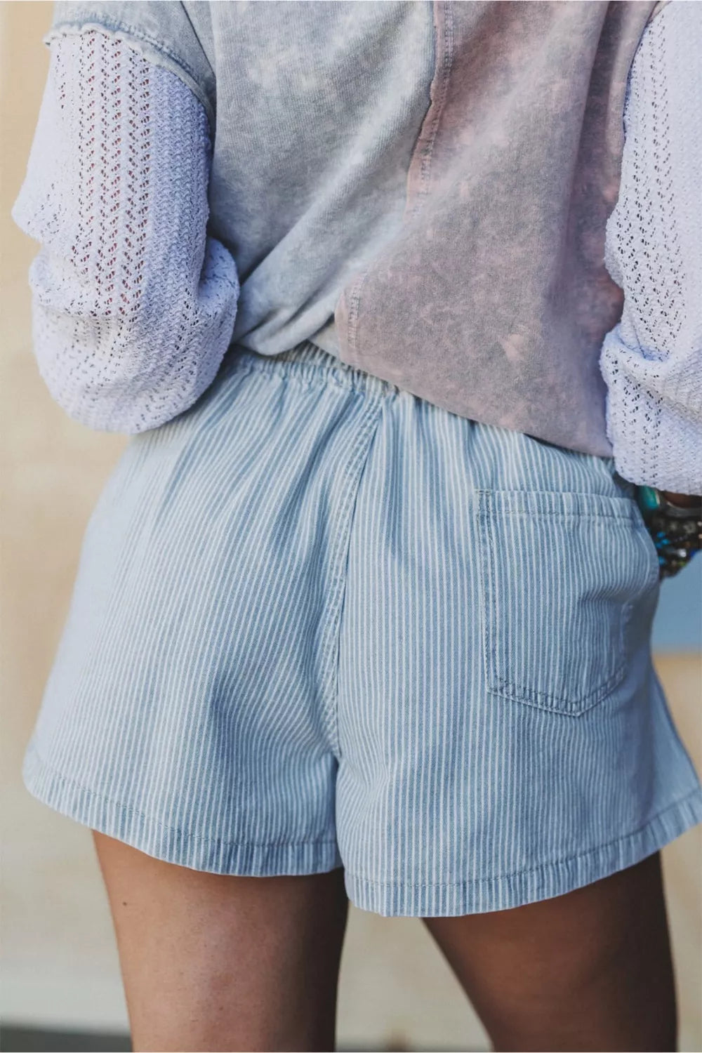 Drawstring Striped Shorts