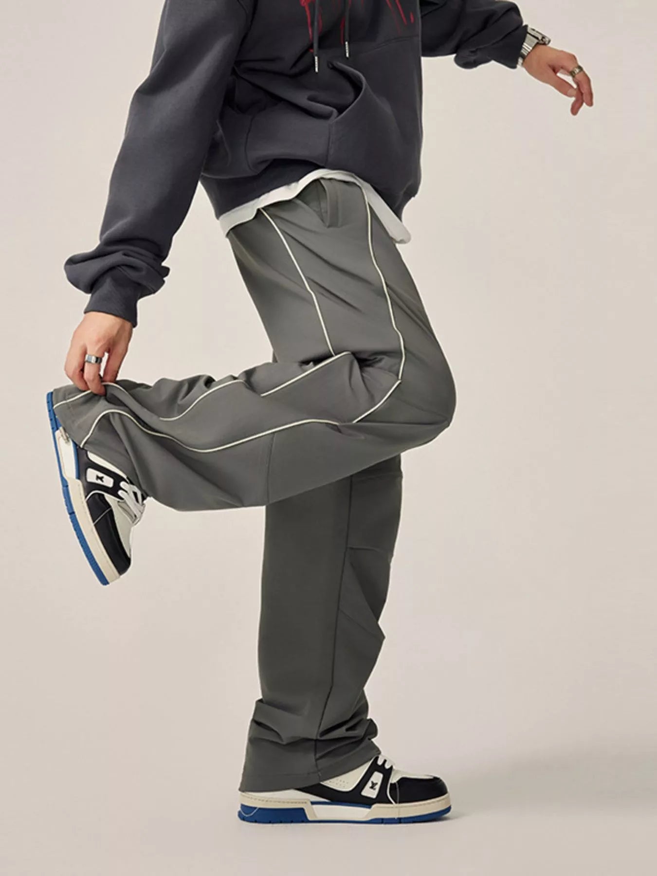 Men's Drawstring Wide Leg Pants
