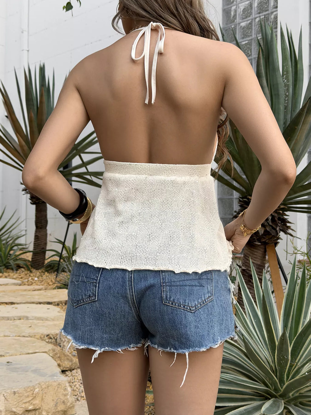 Shell Halter Neck Cami