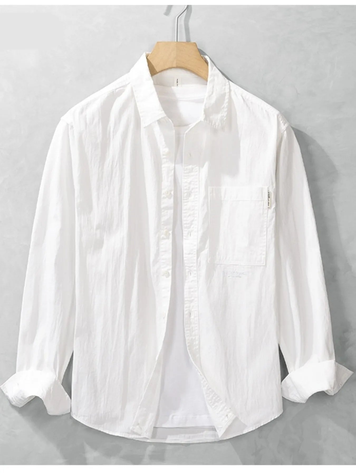 Men's Plus Size Button Up Long Sleeve Shirt
