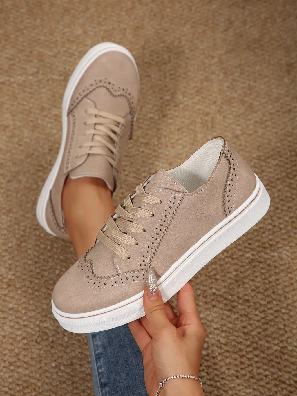 PU Leather Lace Up Platform Sneakers – Multi-Color