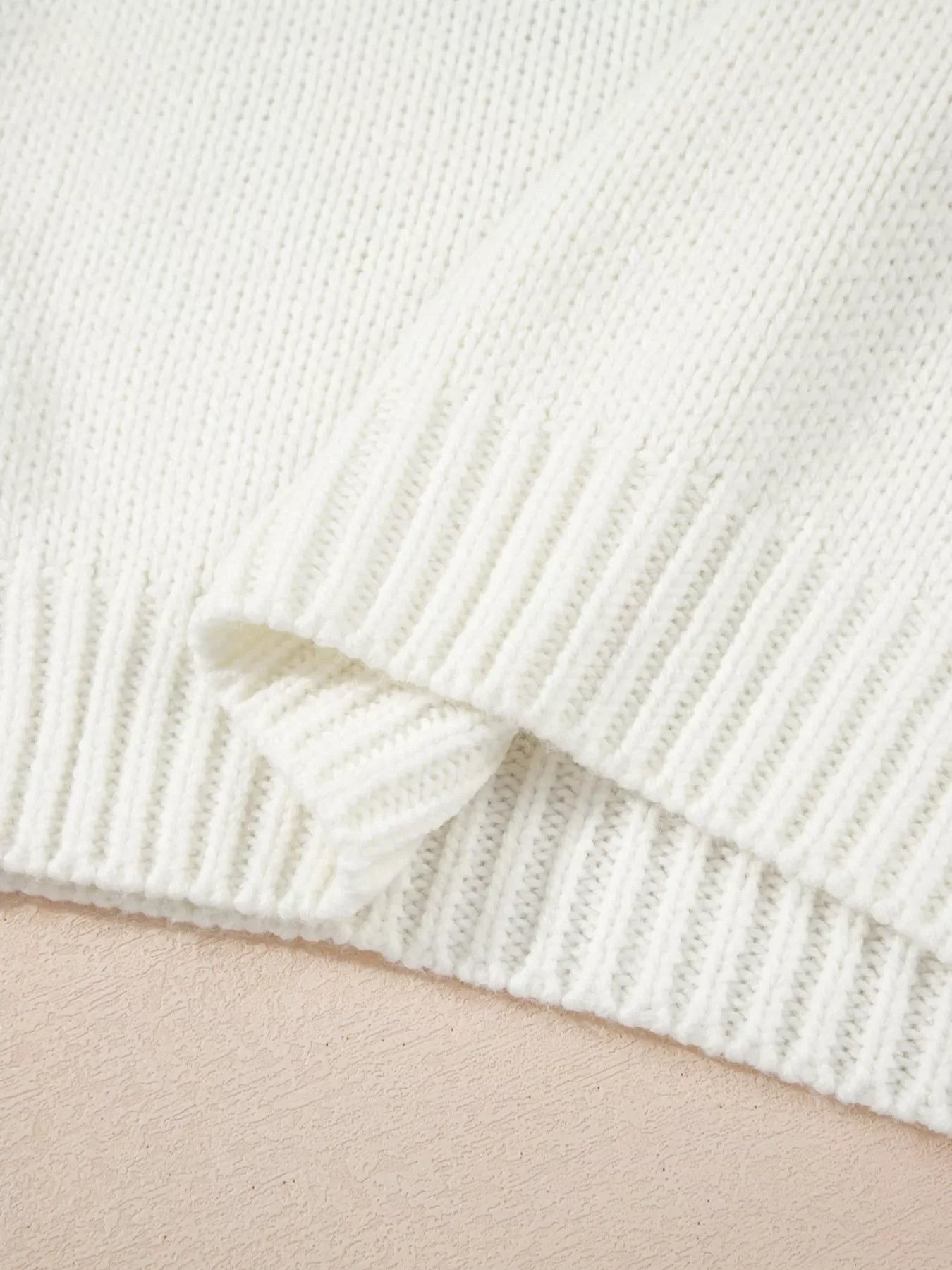 Embroidered Bow Boots Graphic Drop Shoulder Sweater