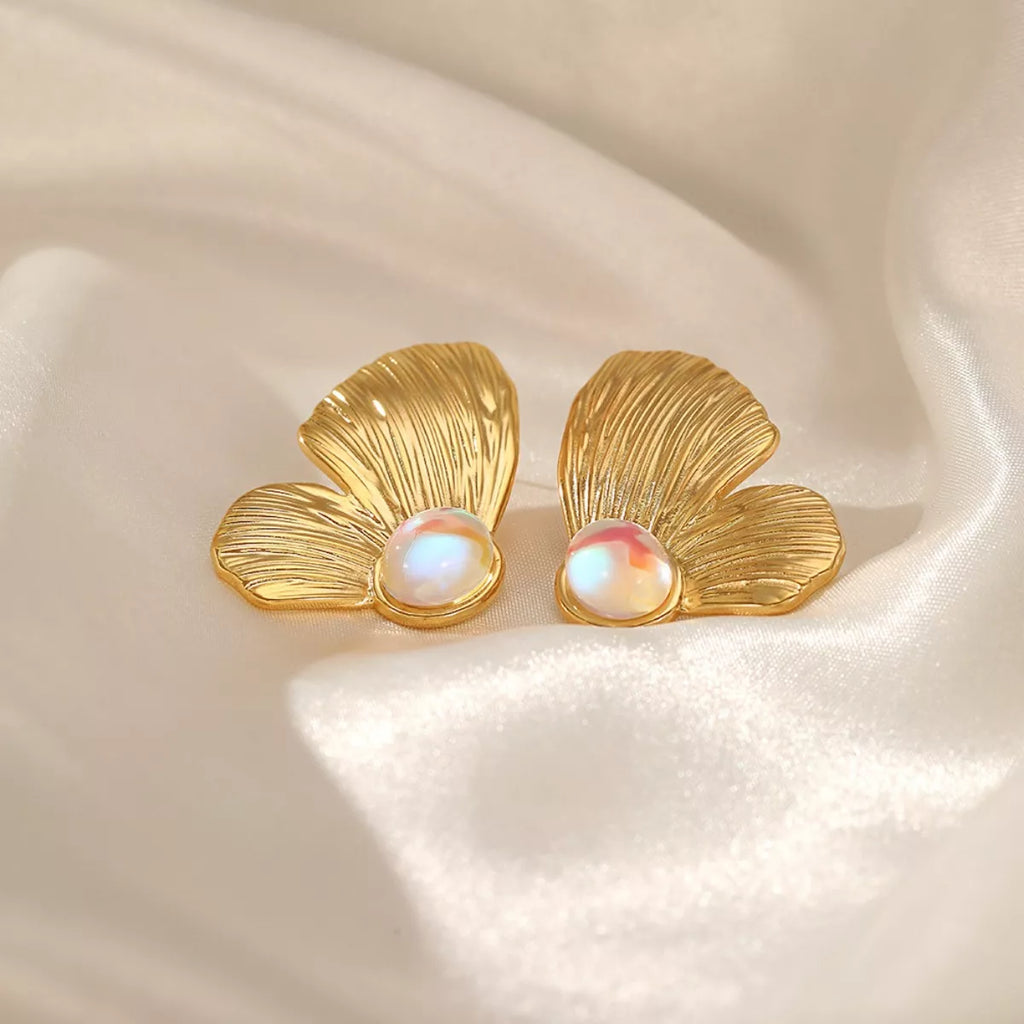 18K Gold-Plated  Butterfly Wing Earrings