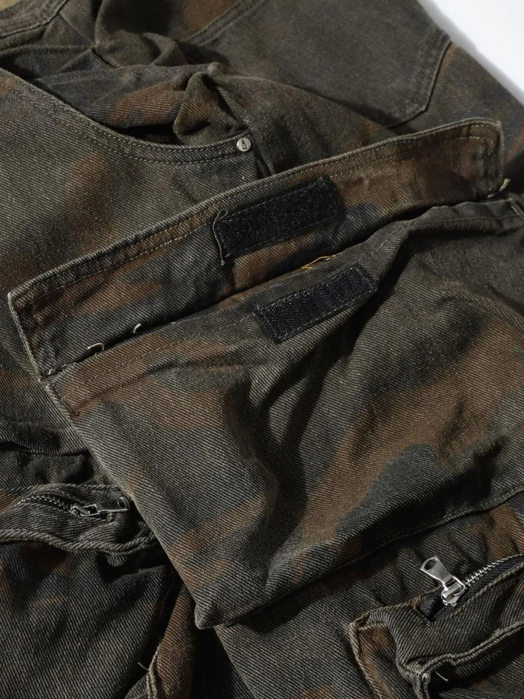 Men's Vintage Camo Cargo Wide Leg Jeans