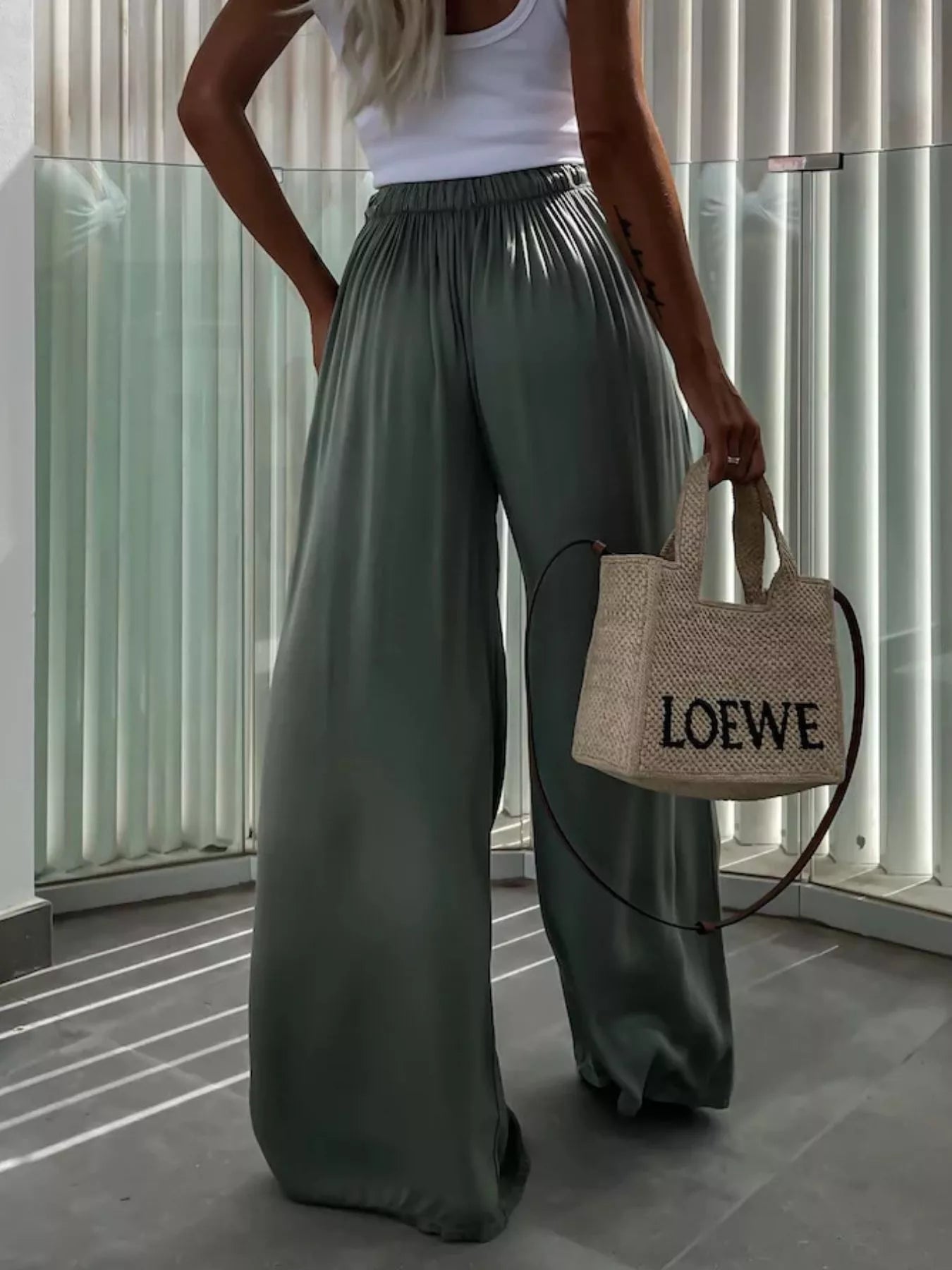 Wide-Leg Flowy Pants