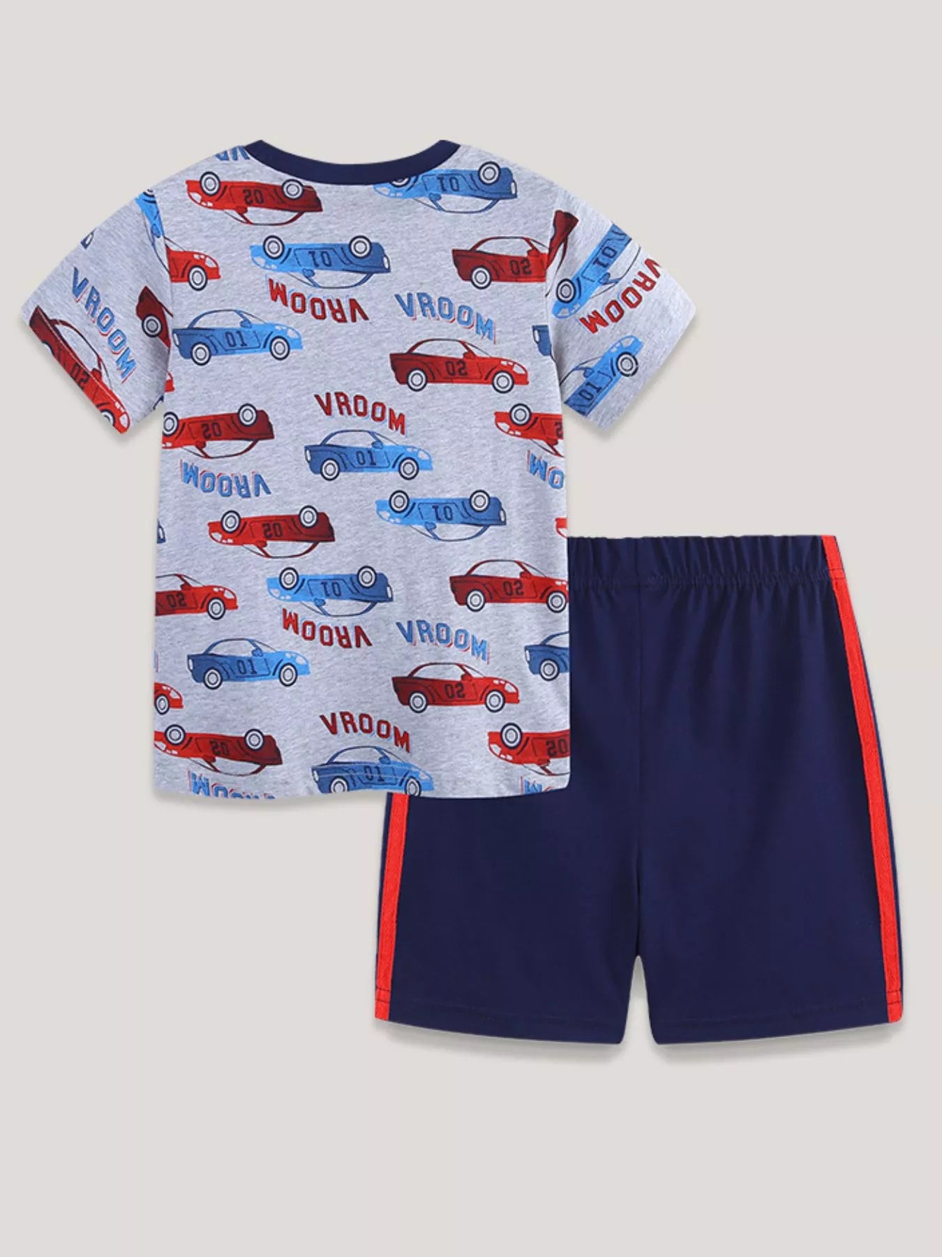 Children's Car Print Tee and Shorts Set