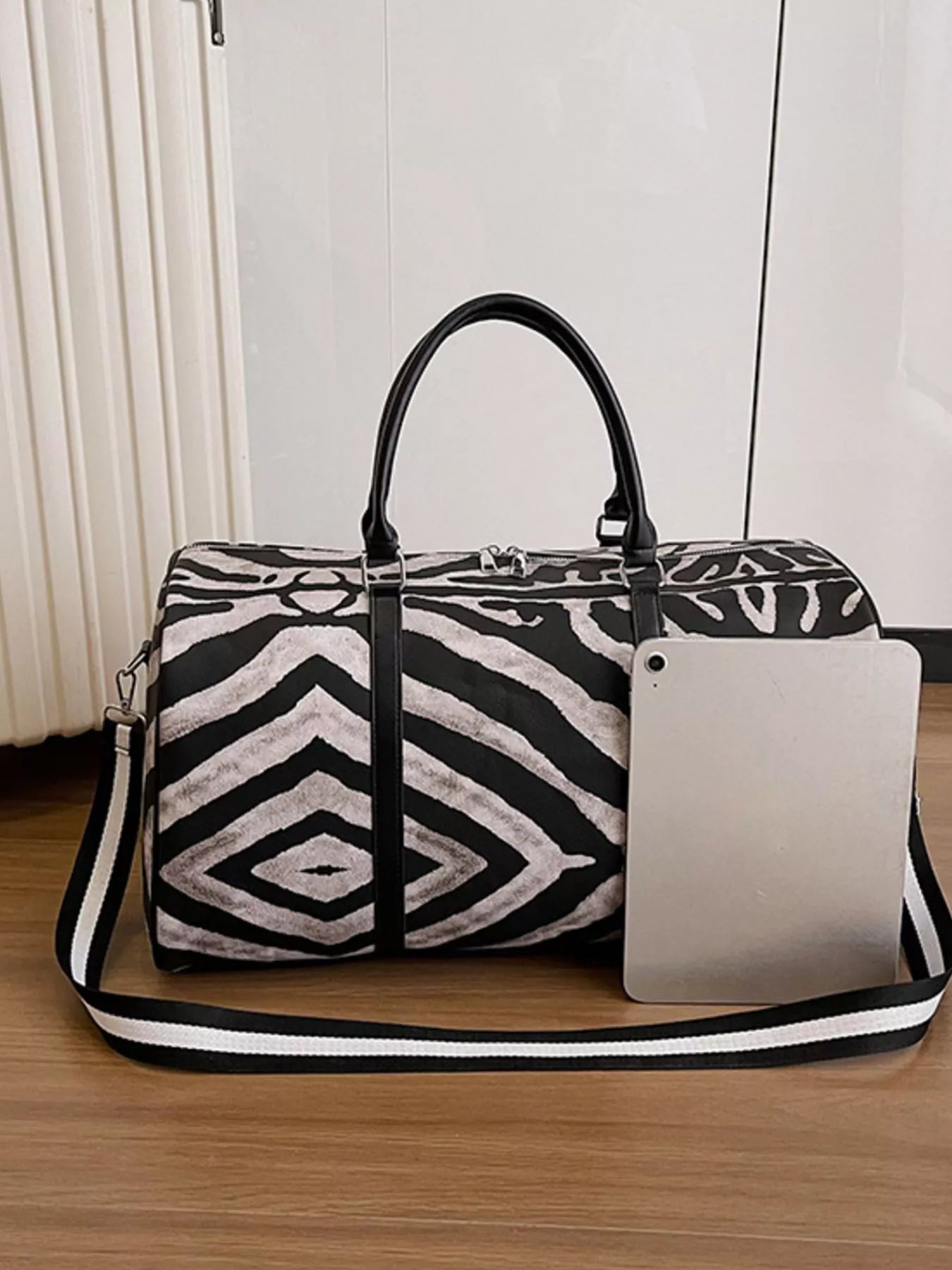 Zebra Print Duffle Bag