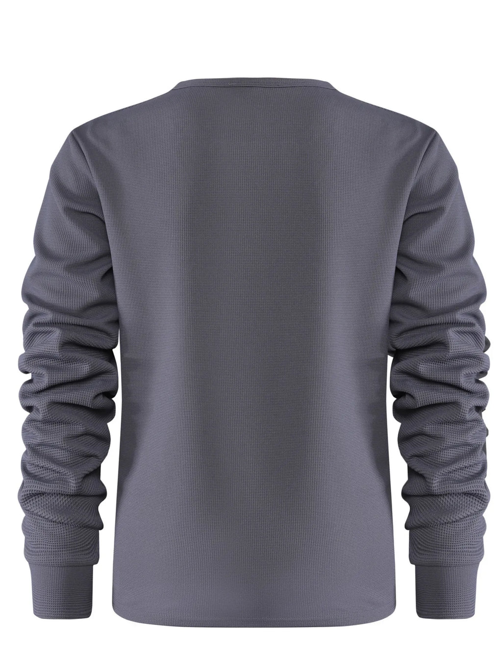 Men's Plus Size Waffle Knit Long Sleeve T-Shirt