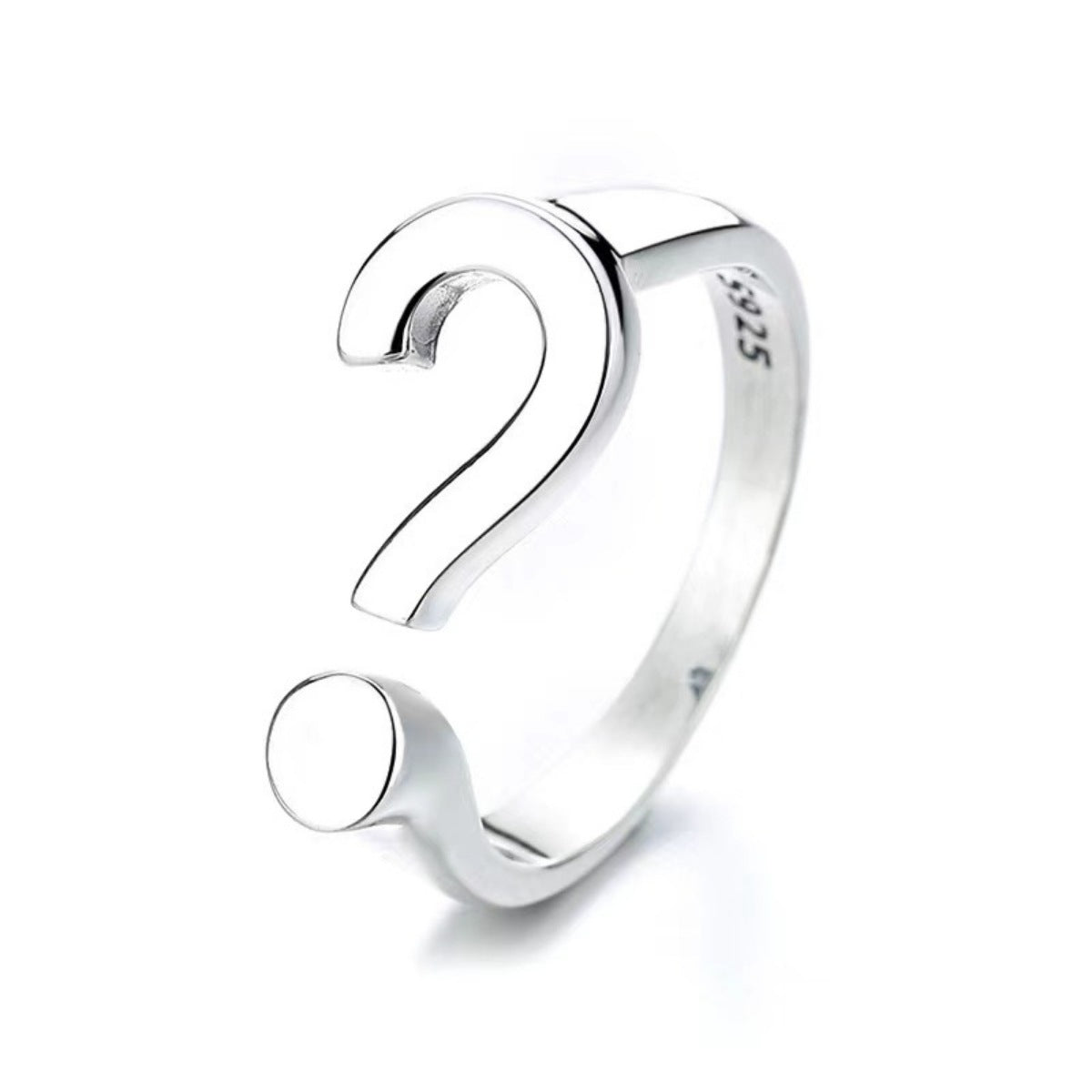 Question Mark Adjustable Open Ring