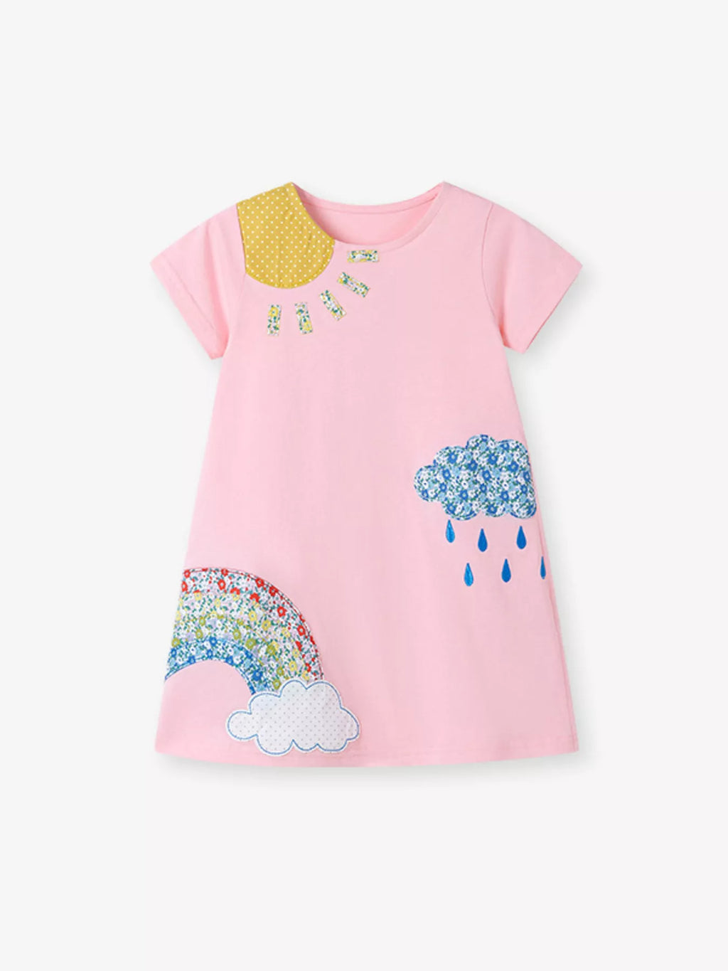 Children's Round Neck Short Sleeve Dress