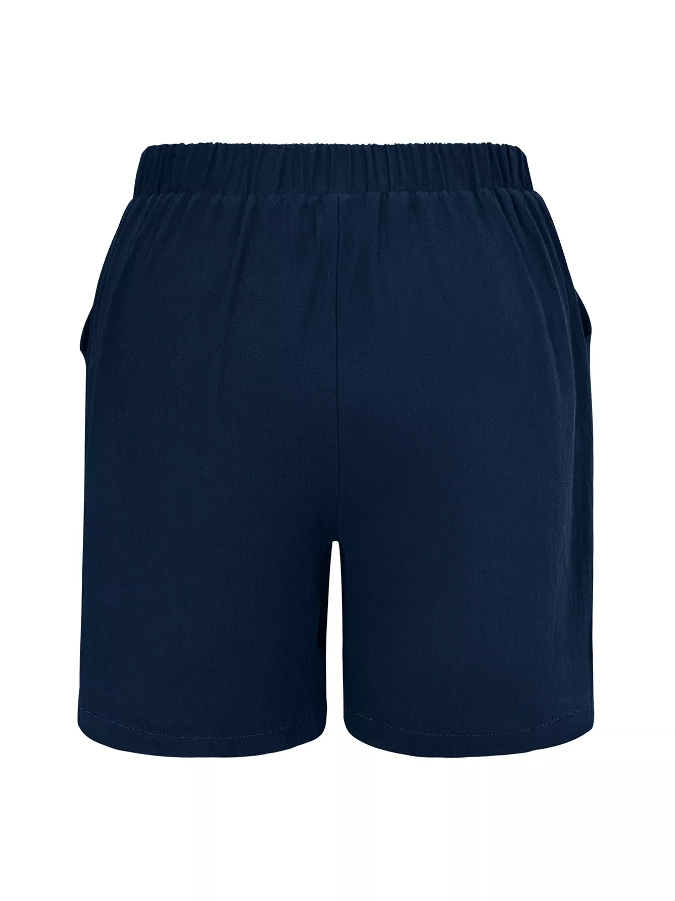 Plus Size Elastic Waist Casual Shorts