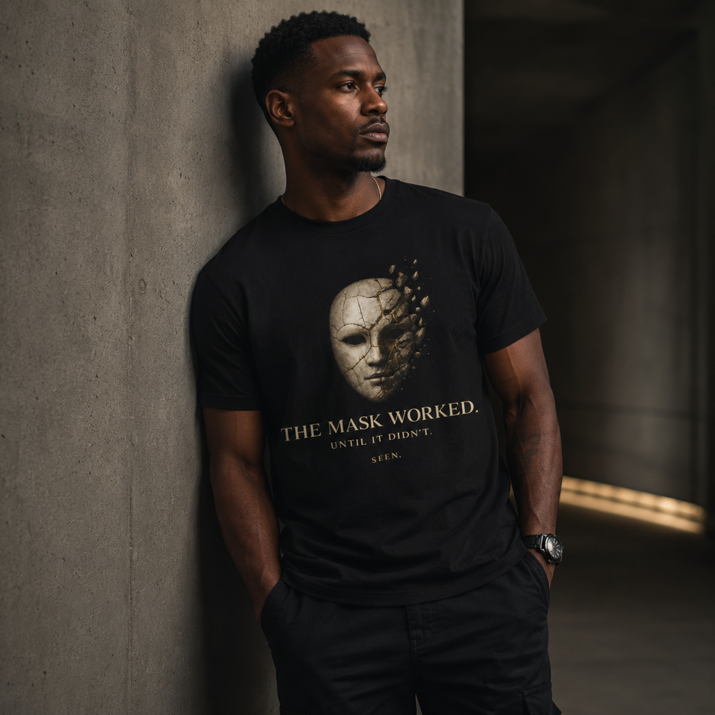 The Mask Worked. Until It Didn't. — SEEN. Graphic Tee