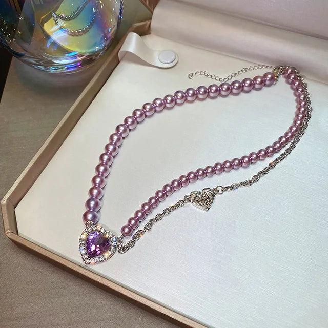 Layered Chain Necklace Neck Chains Lock Pendant Jewelry For Women Punk Choker Padlock Goth Jewelry Grunge Aesthetic Accessories