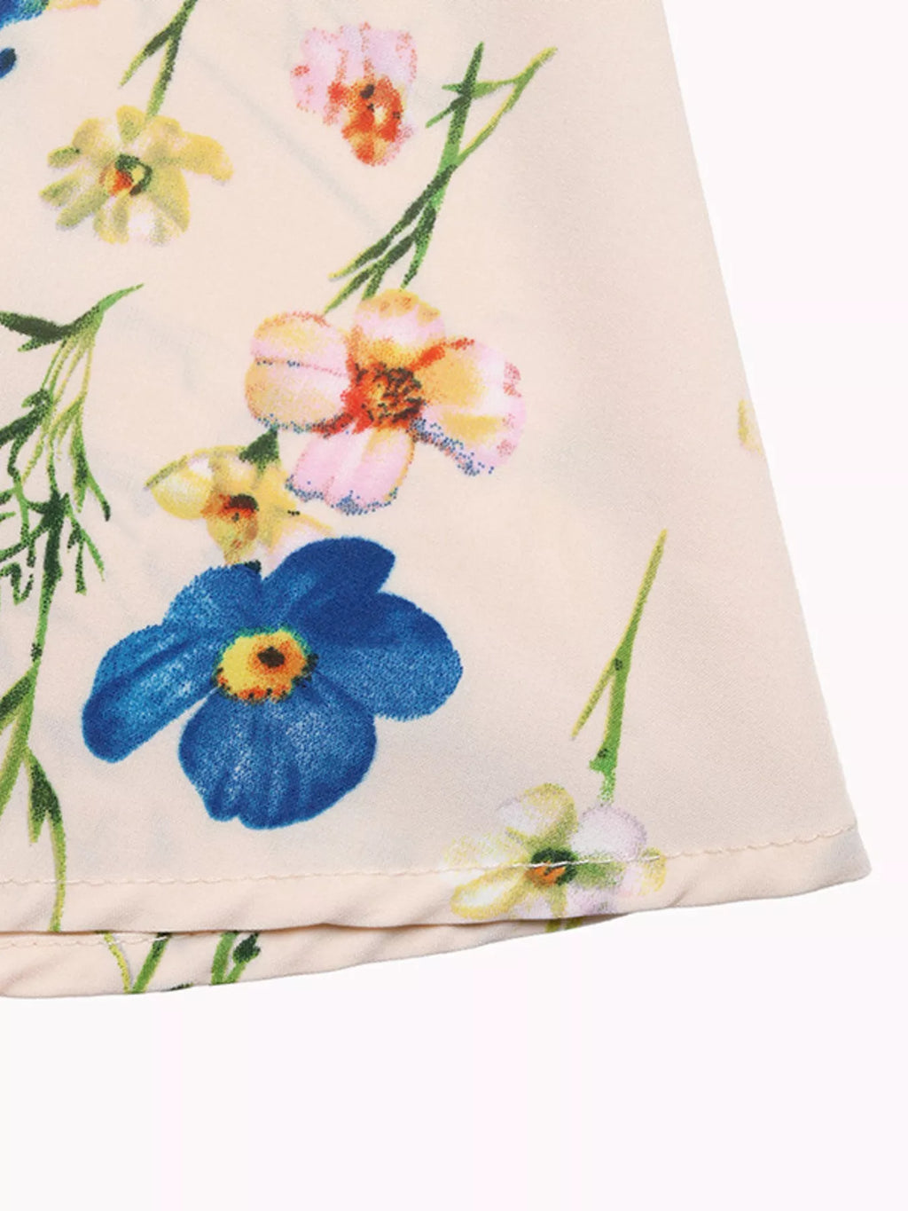 Floral Print Square Neck Casual Maxi Dress