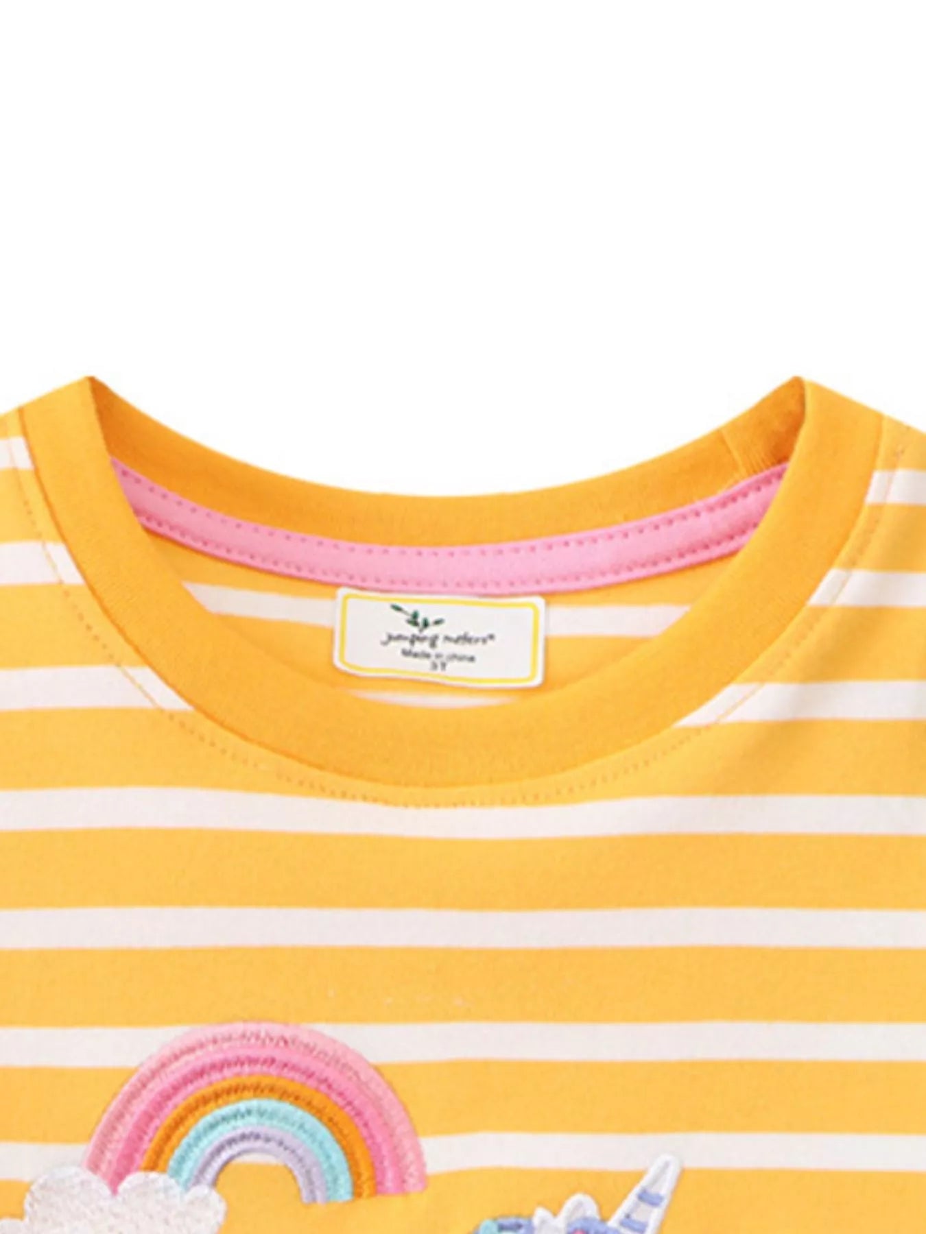 Children's Striped Unicorn Short Sleeve T-Shirt