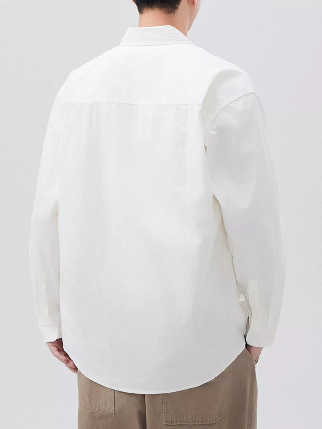 Men's Plus Size Button Up Long Sleeve Shirt