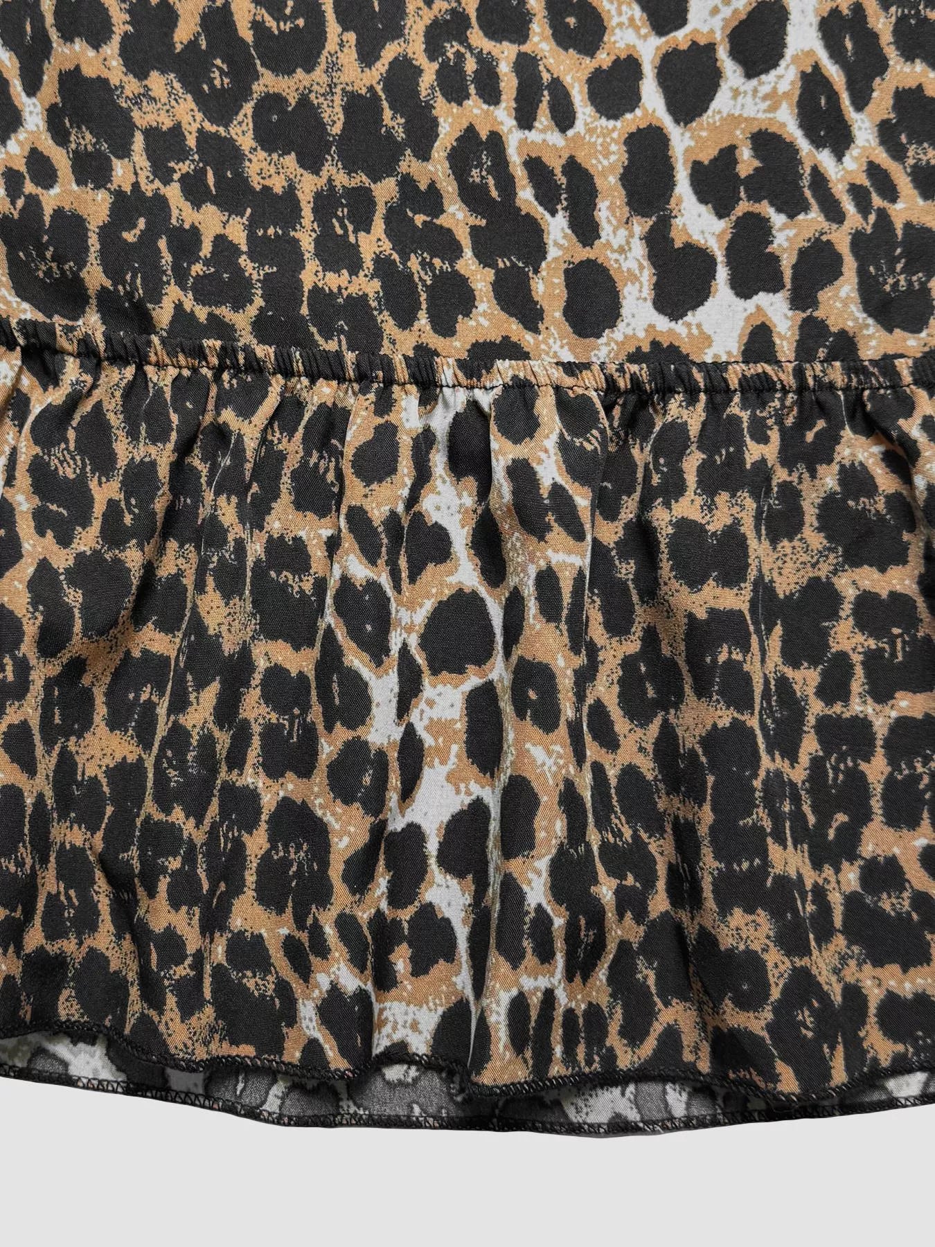 Leopard Print Cami with Back Tie