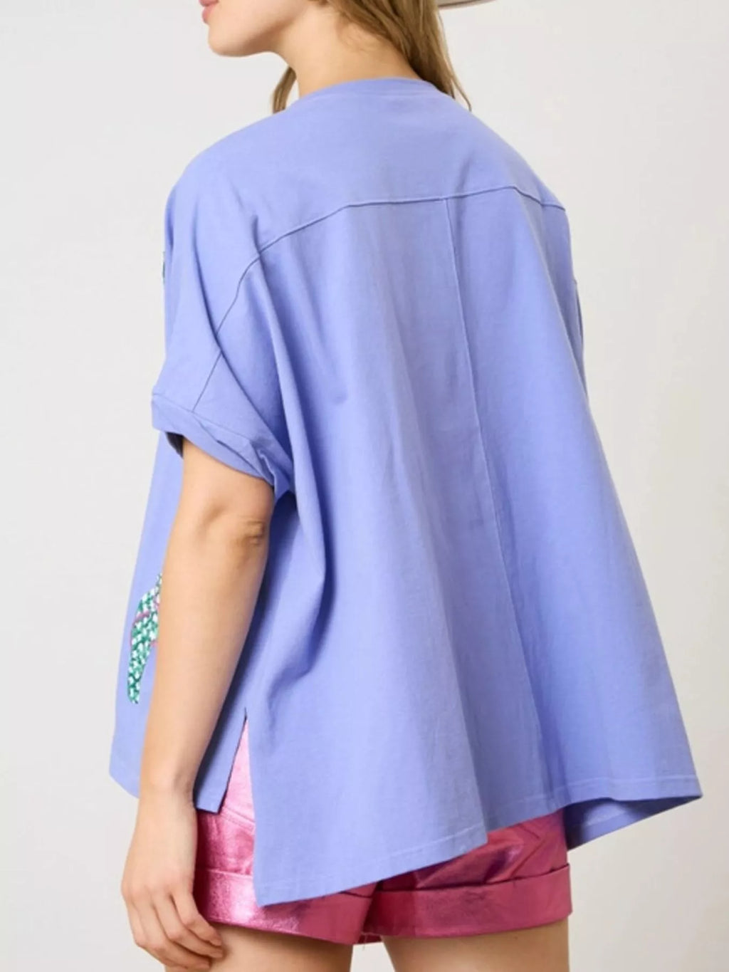 Flip-Flop Print Round Neck Casual T-Shirt