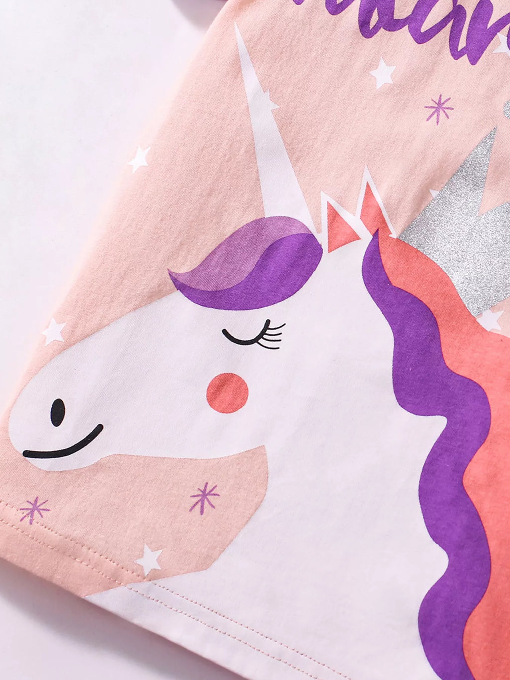Children's Unicorn Short Sleeve Top and Shorts Set