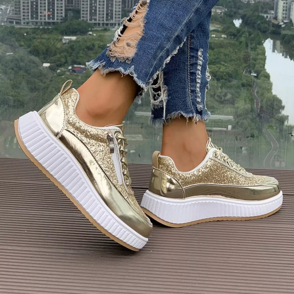 Lace Up Platform Sneakers