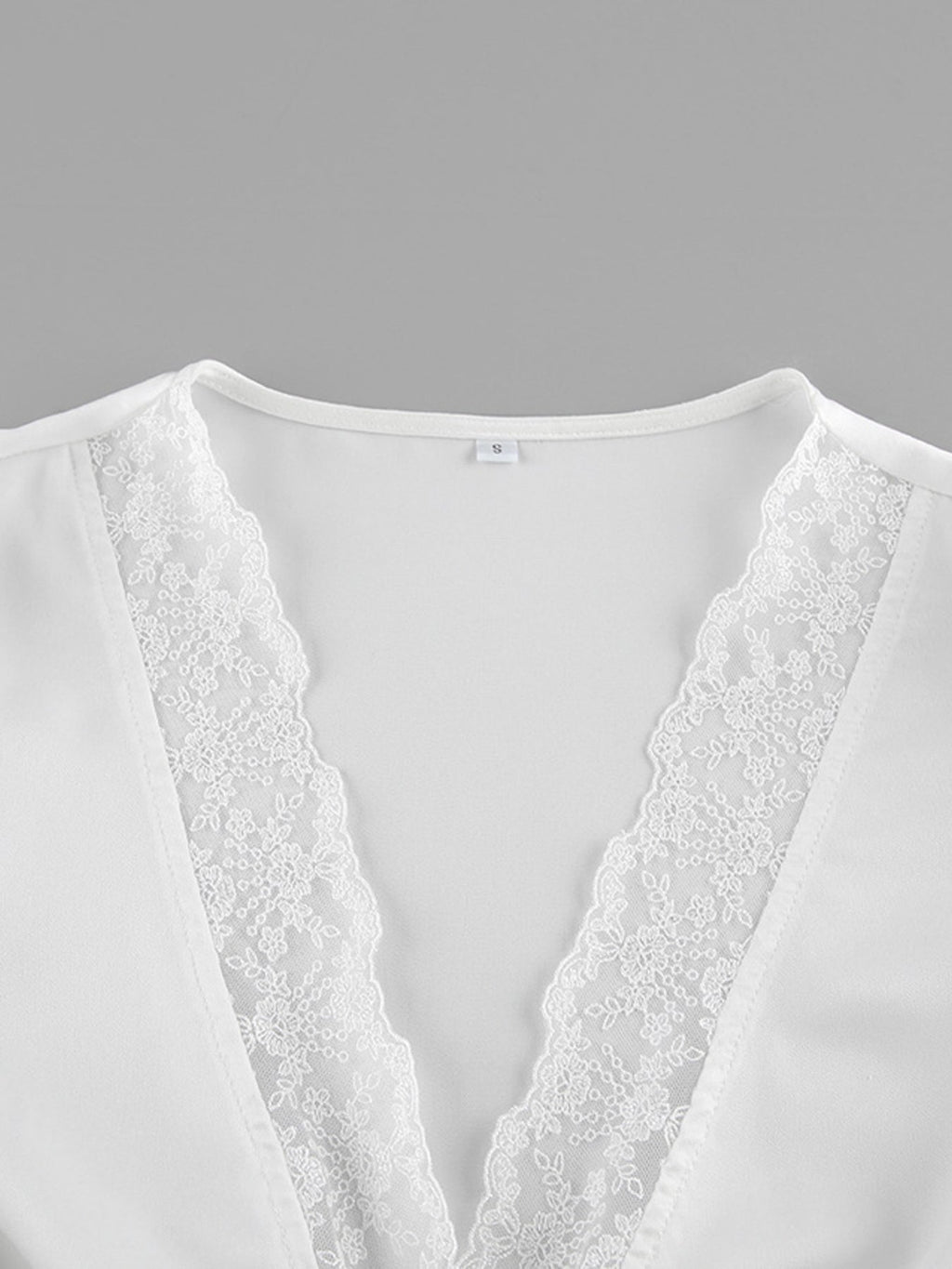 Lace Trimmed Top and Skirt Two-Piece Set