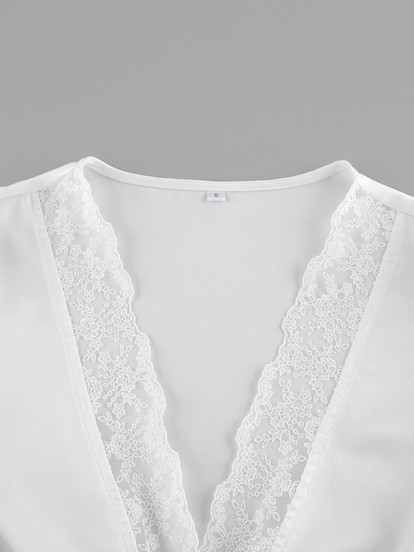 Lace Trimmed Top and Skirt Two-Piece Set
