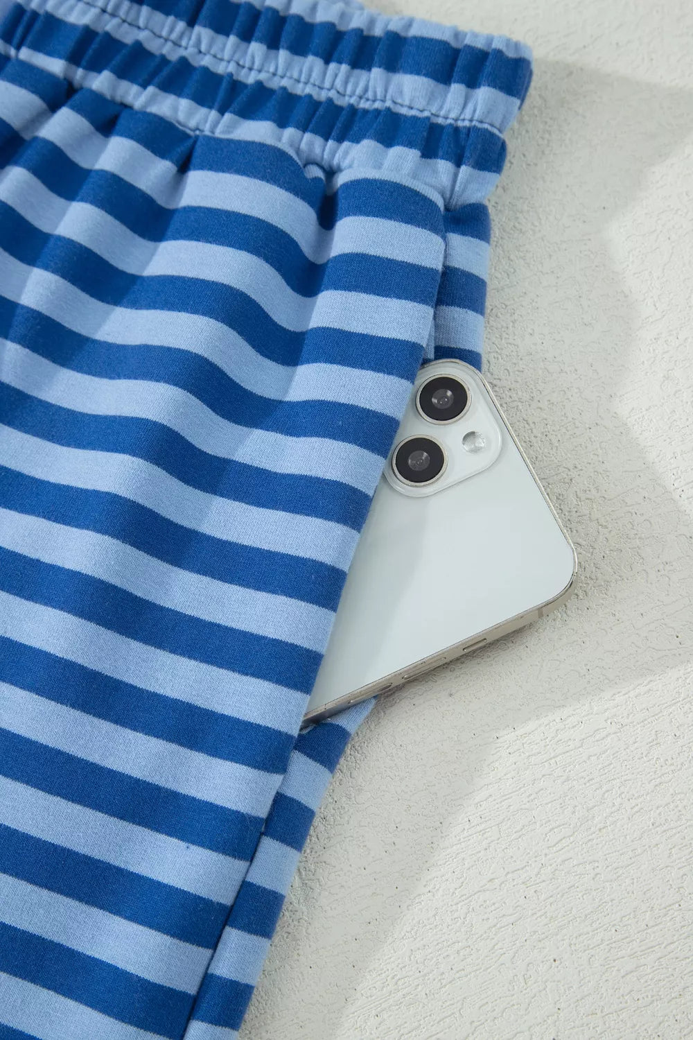 Striped Short Sleeve Top and Shorts Set