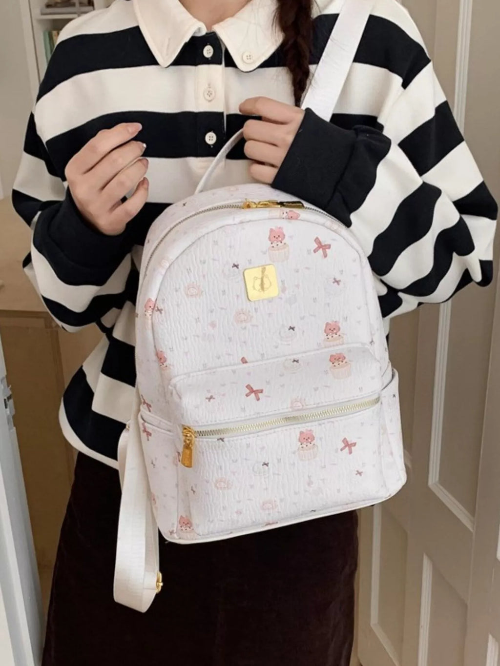 Patterned Lightweight Backpack Bag