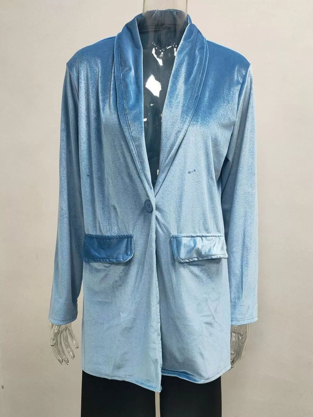 Velvet One Button Outerwear