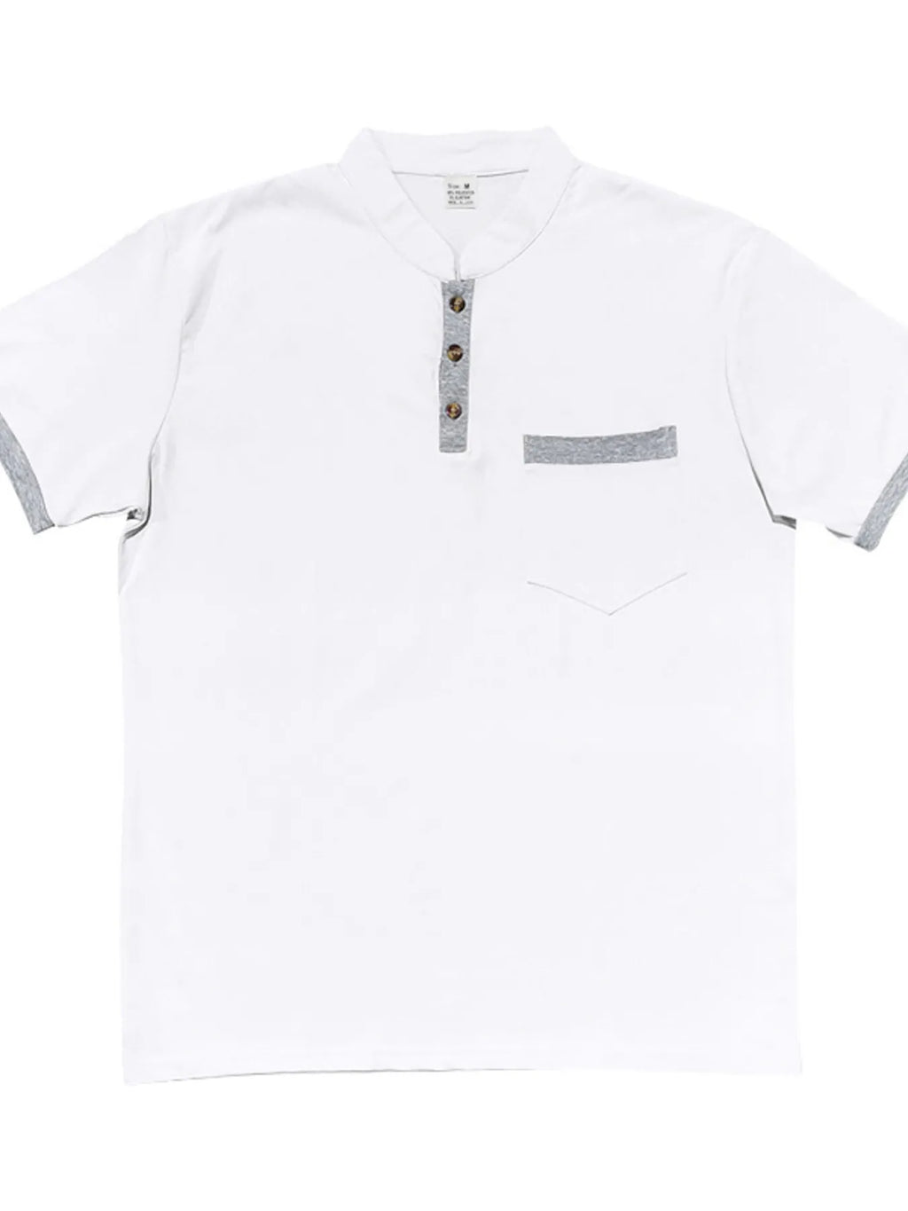 Men's Full Size Button Detail Short Sleeve Top Plus Size