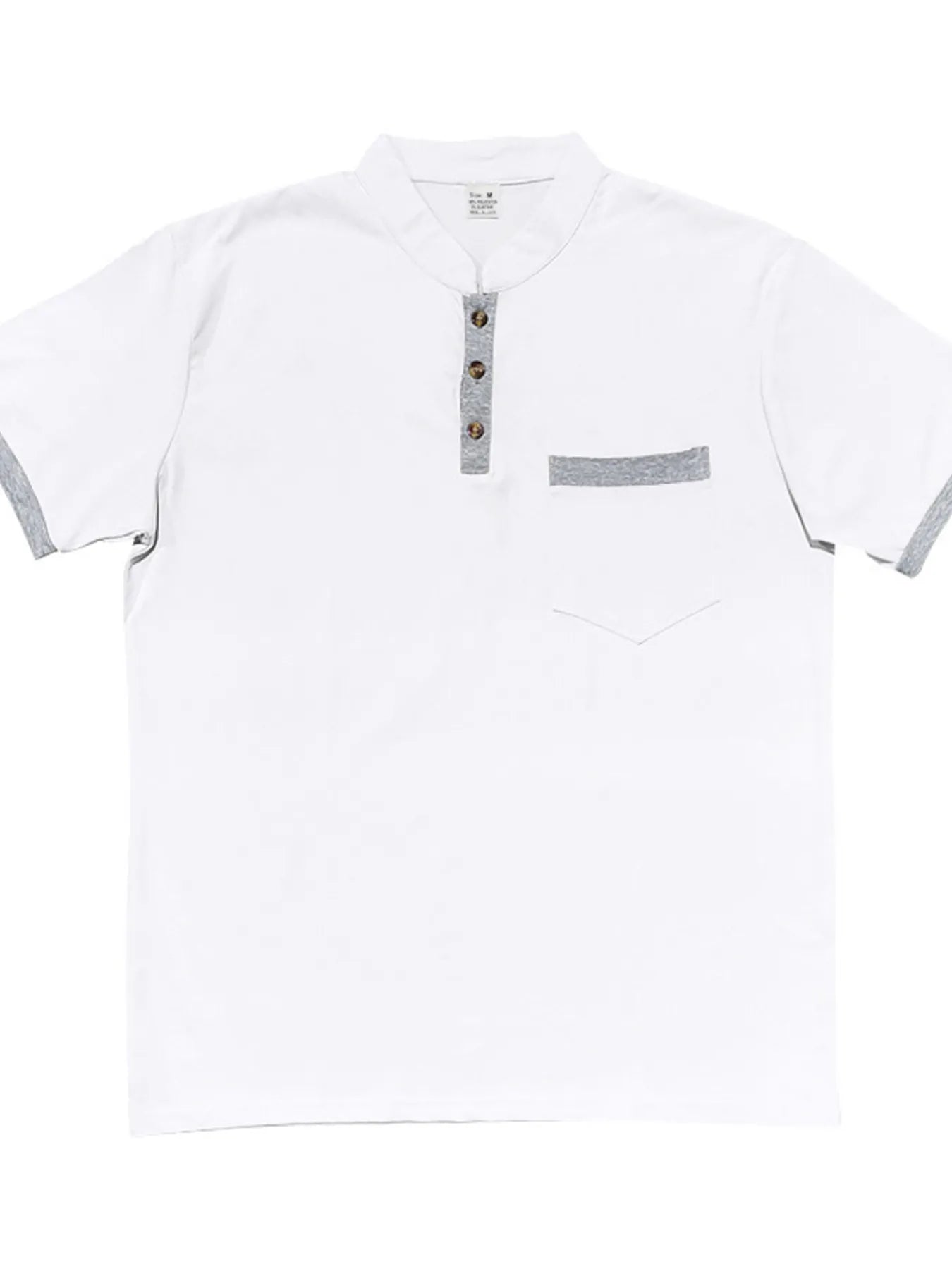 Men's Full Size Button Detail Short Sleeve Top Plus Size
