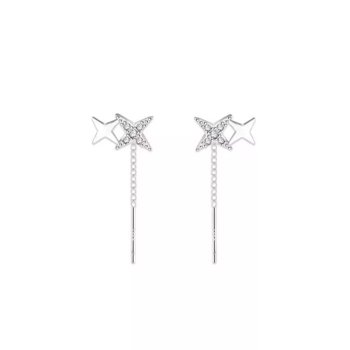 925 Sterling Silver Star Earrings