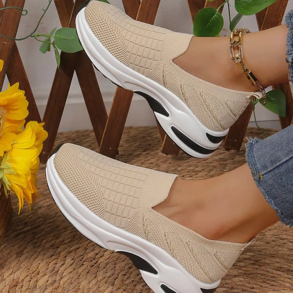 Round Toe Mesh Slip-Ons