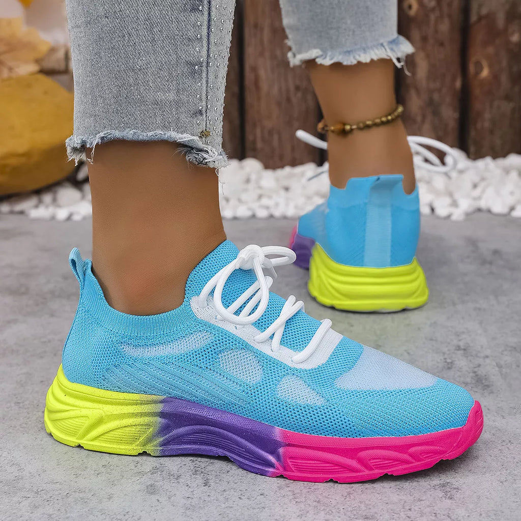 Lace Up Round Toe Sneakers