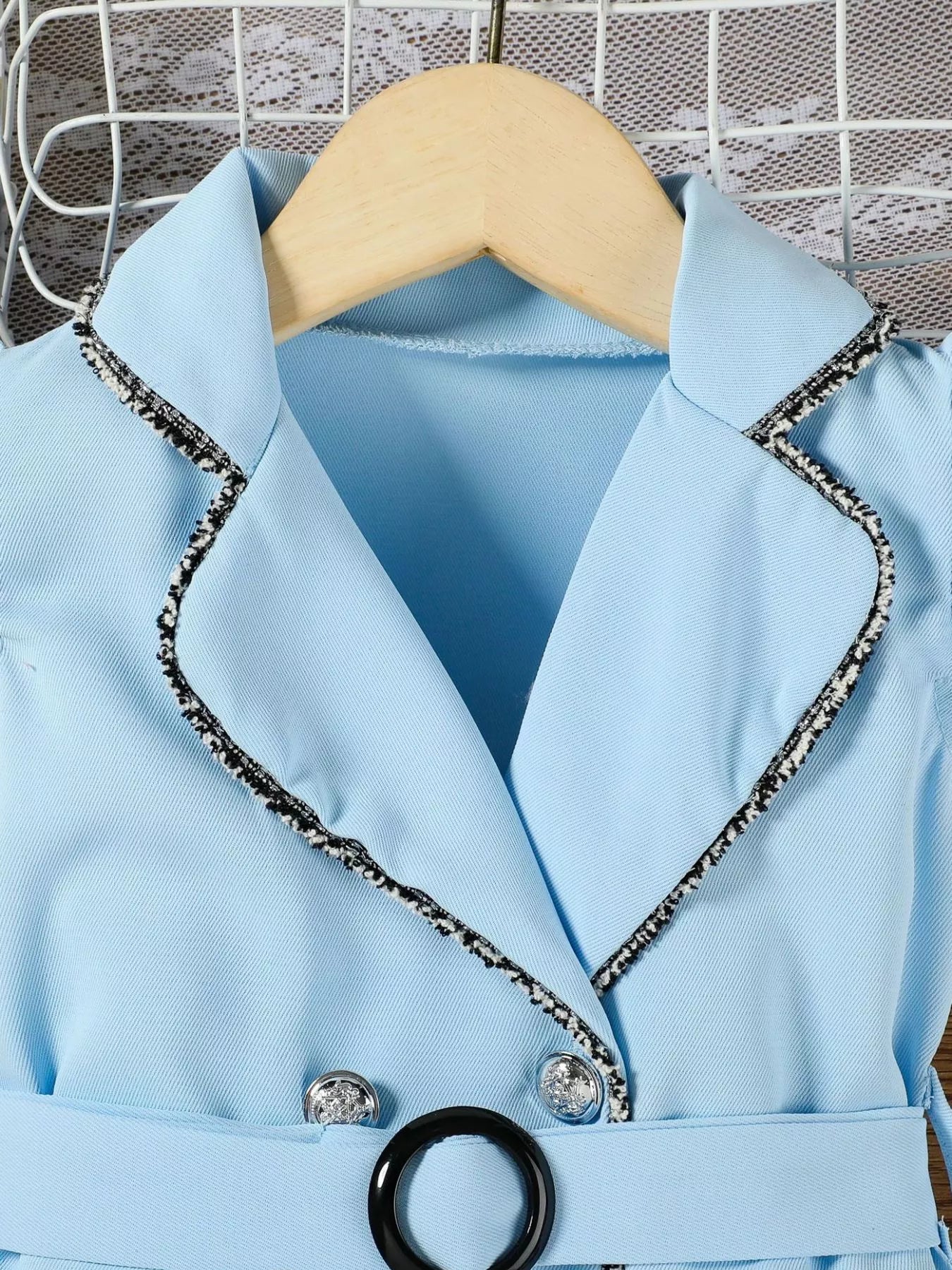 Children's Double Breasted Belt Dress