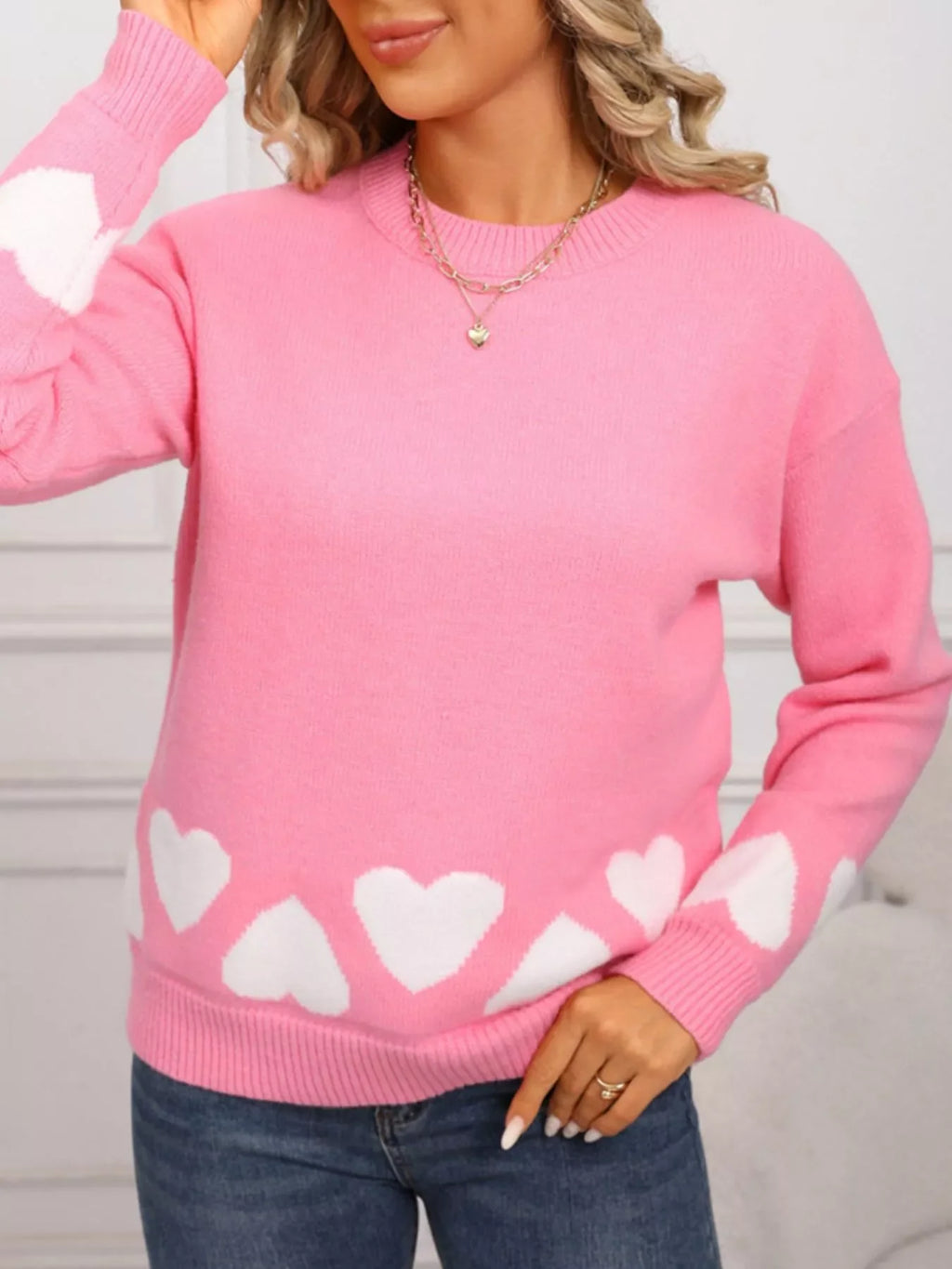 Valentine's Day Heart Crew Neck Sweater