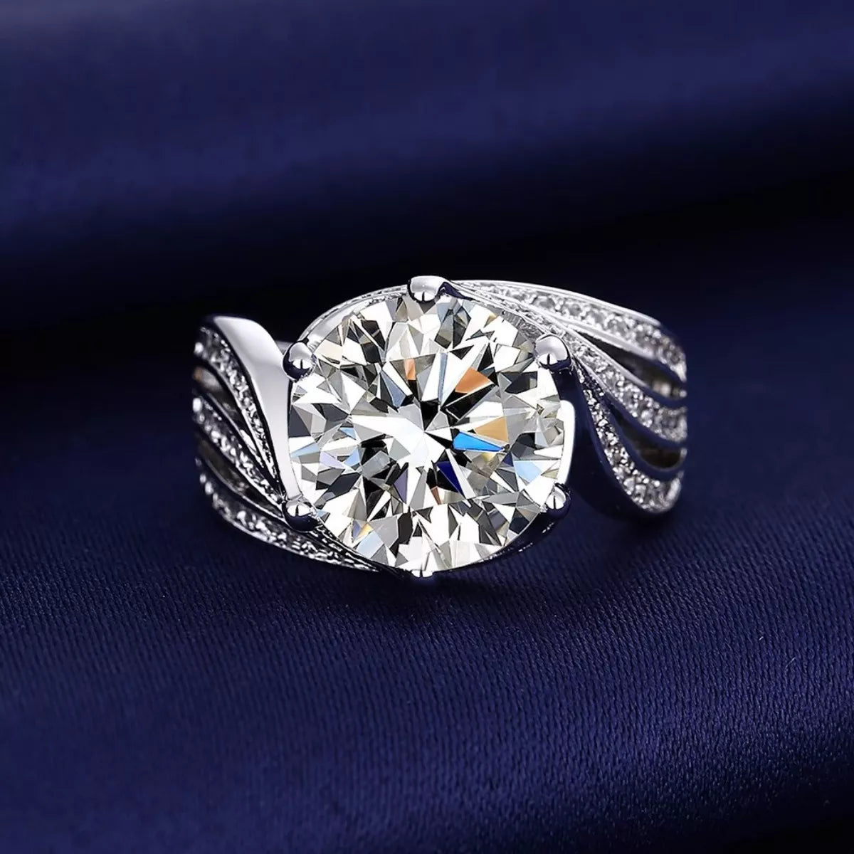 3 Carat Moissanite 925 Sterling Silver Ring