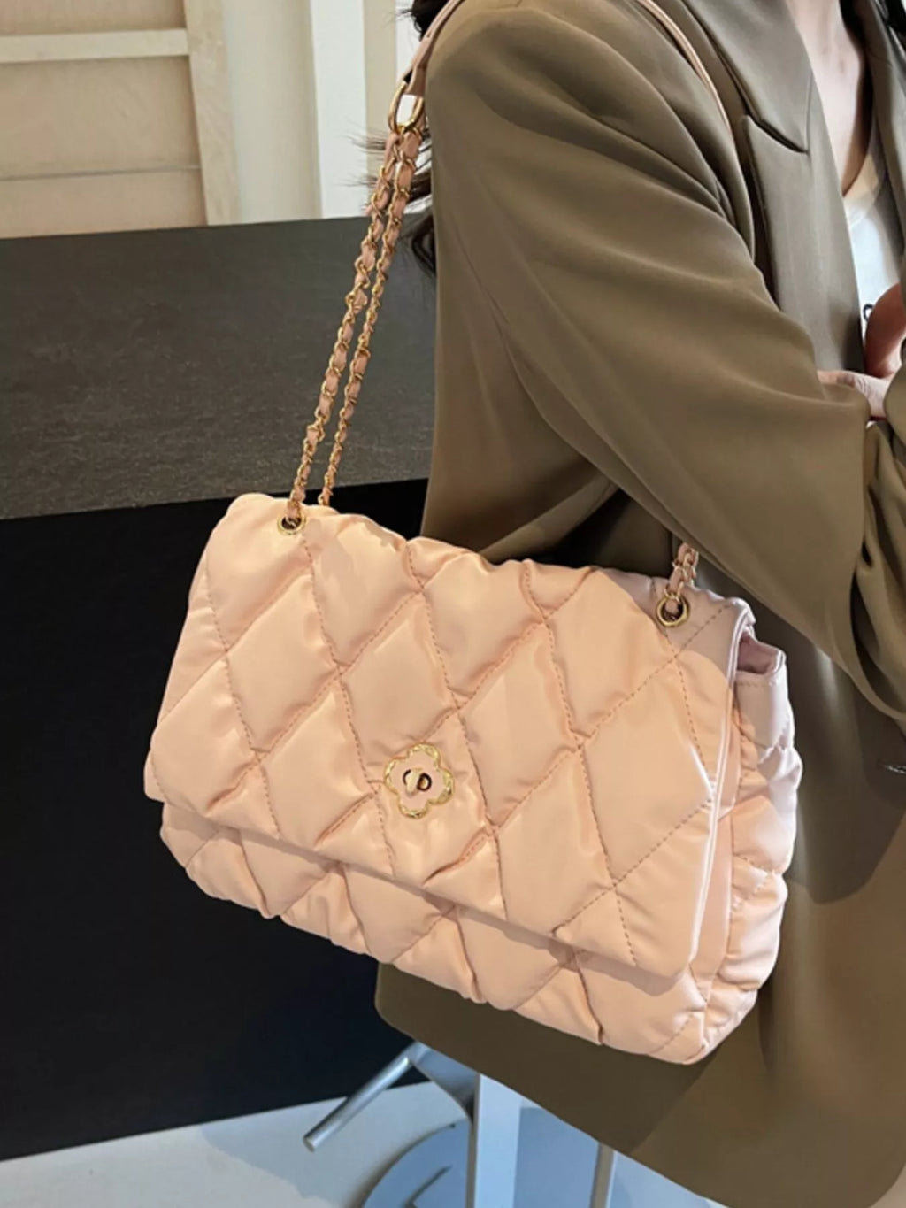 Quilted Chain Shoulder Bag