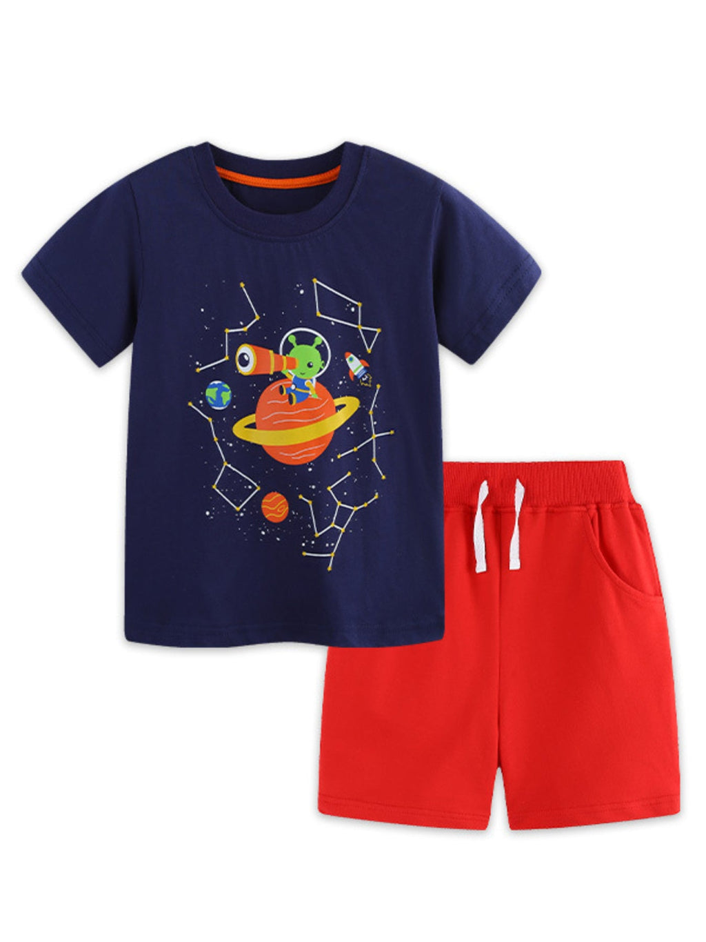 Children's Astronaut Graphic Tee & Shorts Set